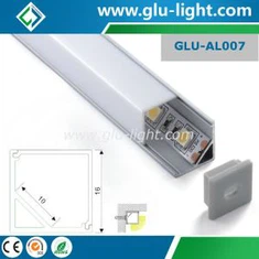 Алюминиевый профиль угловой квадратной формы для светодиодной ленты